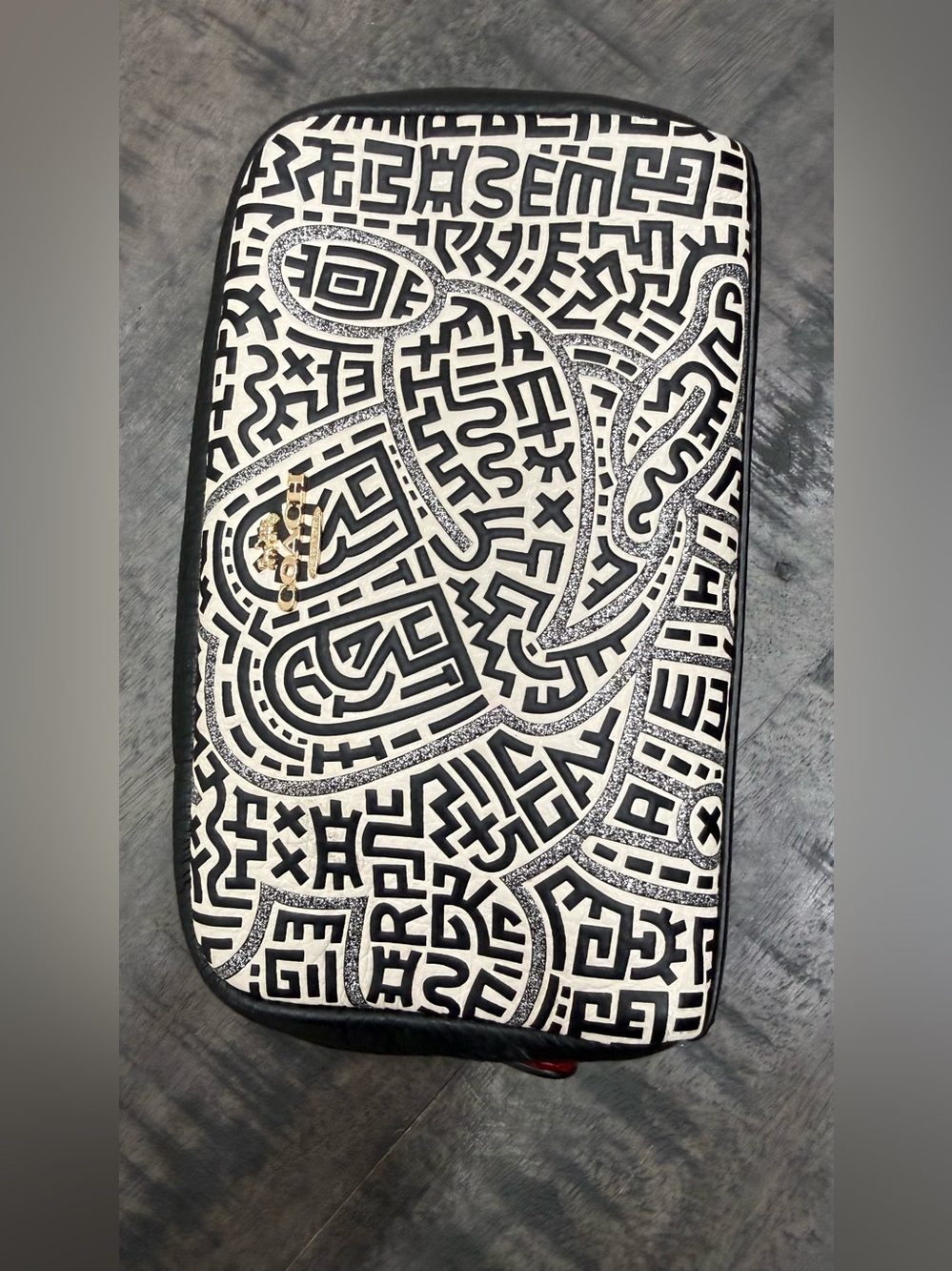 Coach Black and White Graphic Messenger Bag